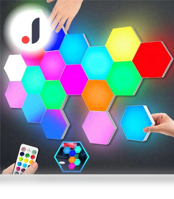 RGB LED Hexagon Smart Light Panel — LED Strips, Rainbow Rain