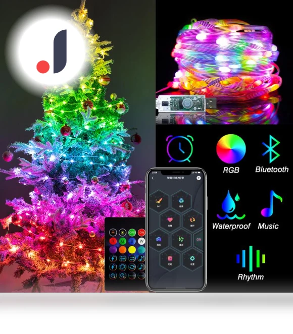 RGB Smart Bluetooth Control USB LED String Lights — String Lights, HIMO Group
