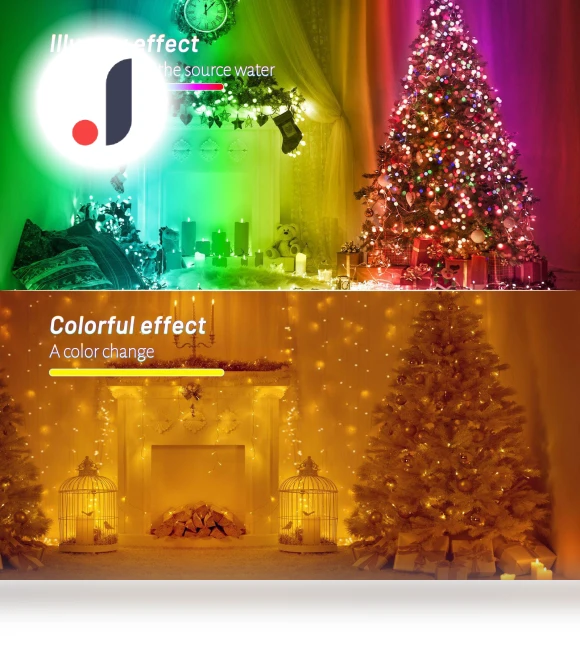 Smart Christmas Lights — String Lights, Rainbow Rain