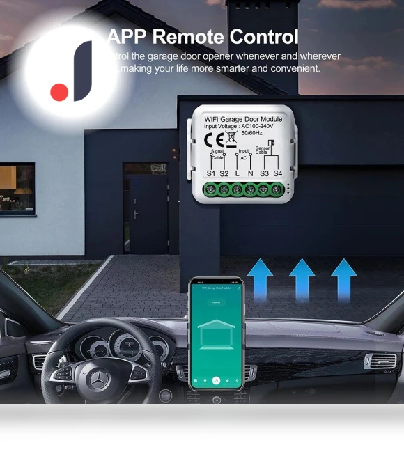 WiFi Smart Garage Door Opener — Smart Home Hubs & Controllers, ONENUO