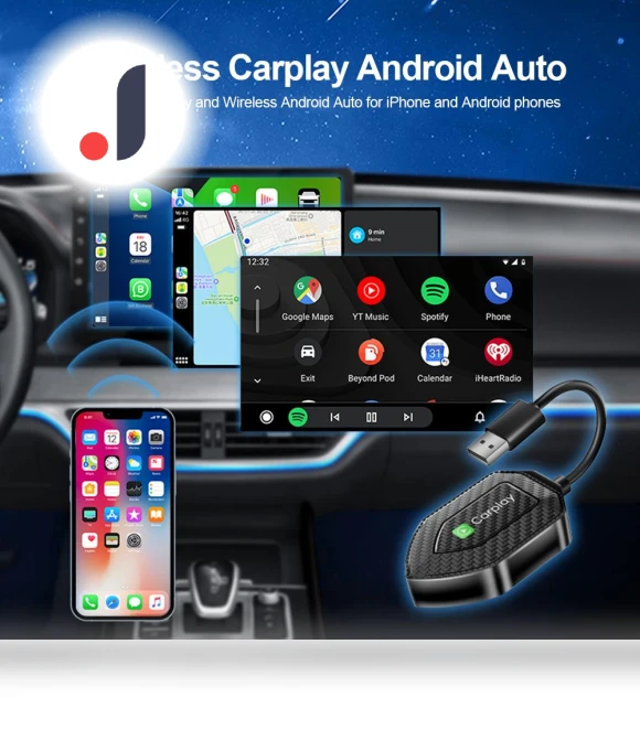 Wireless CarPlay Android Auto Adapter — Car Accessories & Gadgets, JOHO - CarGear
