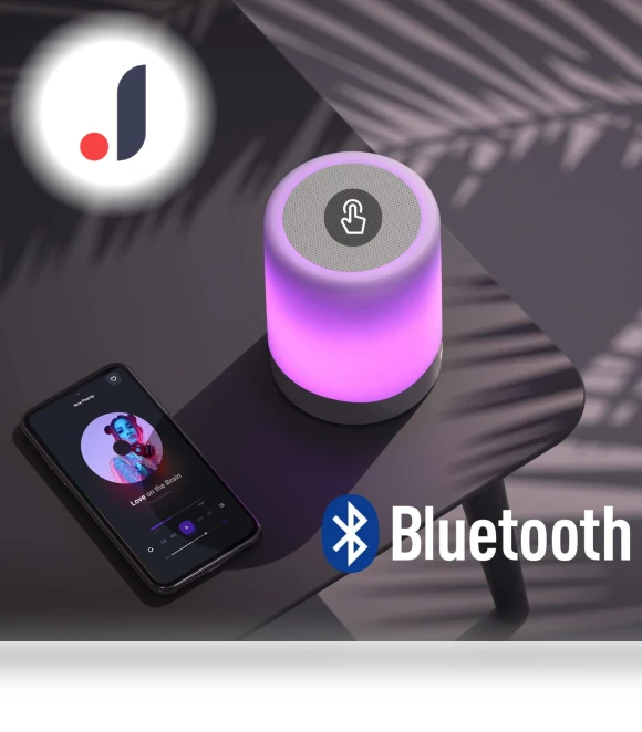 Touch Bedside Lamp with Bluetooth Speaker — Nightstands, Amouhom Direct