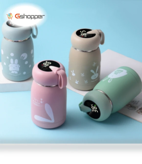 Intelligent Temperature Display Thermos Mug with Color Change Feature — Beverage Warmers