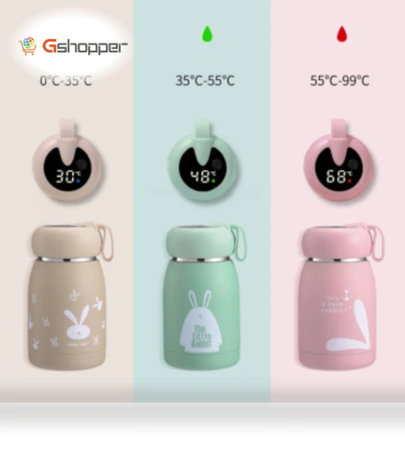 Intelligent Temperature Display Thermos Mug with Color Change Feature — Beverage Warmers