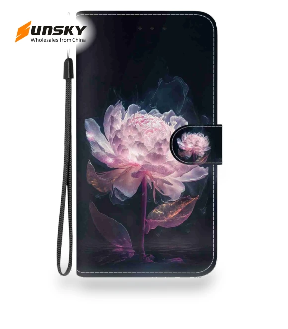 Crystal Texture Colored Drawing Leather Phone Case for Infinix Hot 50i/Smart 9 — Mobile Devices & Accessories, Infinix