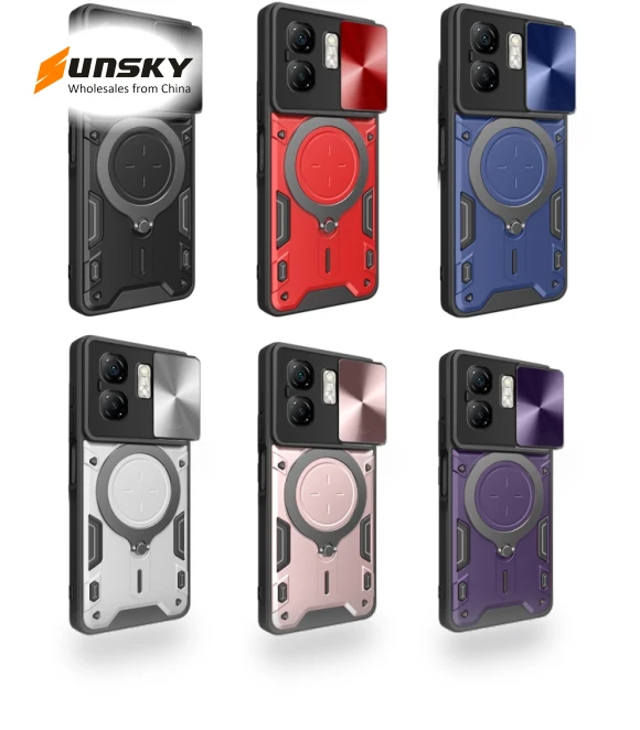 Sliding Camshield Magnetic Holder Phone Case for Infinix Smart 9 / Hot 50i — Phone Accessories, Infinix