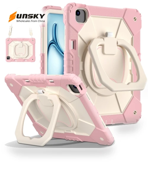 Contrast Color Robot Silicone Hybrid PC Tablet Case for iPad Air 13 2024 — Protective Cases