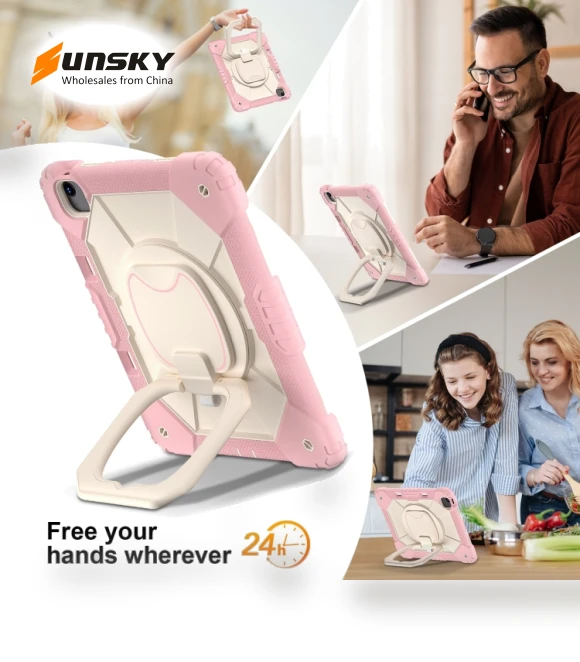 Contrast Color Robot Silicone Hybrid PC Tablet Case for iPad Air 13 2024 — Protective Cases