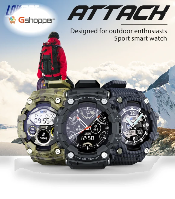 Bluetooth Smart Watch for Outdoor Sports with Step Counting, Sleep, Heart Rate, Blood Pressure, and Blood Oxygen... — Smartwatches, LOKMAT