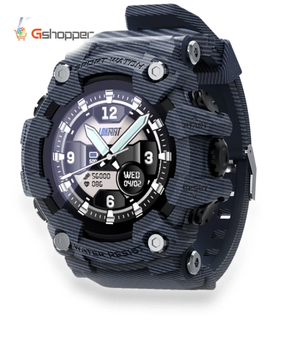 Bluetooth Smart Watch for Outdoor Sports with Step Counting, Sleep, Heart Rate, Blood Pressure, and Blood Oxygen... — Smartwatches, LOKMAT