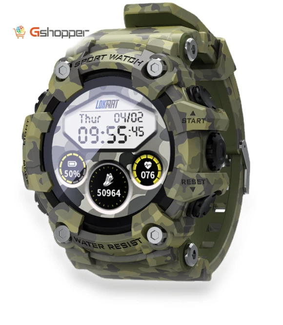Bluetooth Smart Watch for Outdoor Sports with Step Counting, Sleep, Heart Rate, Blood Pressure, and Blood Oxygen... — Smartwatches, LOKMAT