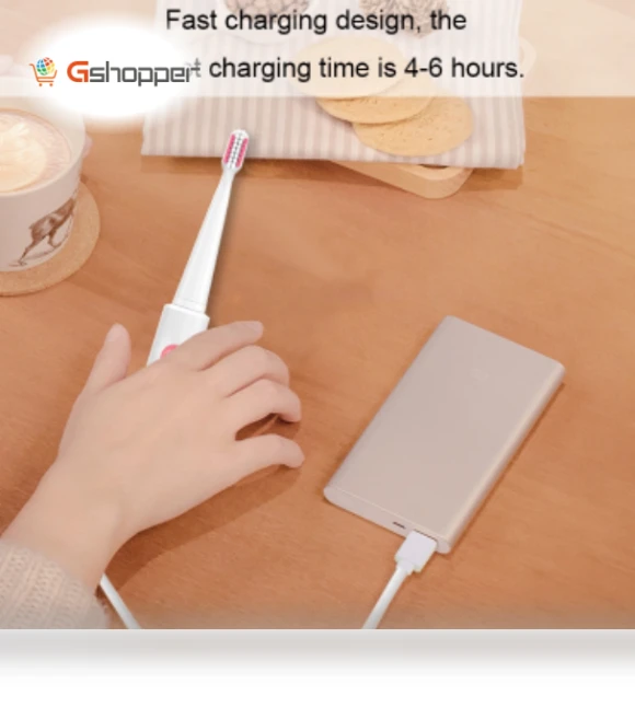 Smart USB Fast Charging Waterproof Sonic Electric Toothbrush — Ultrasonic, Primus