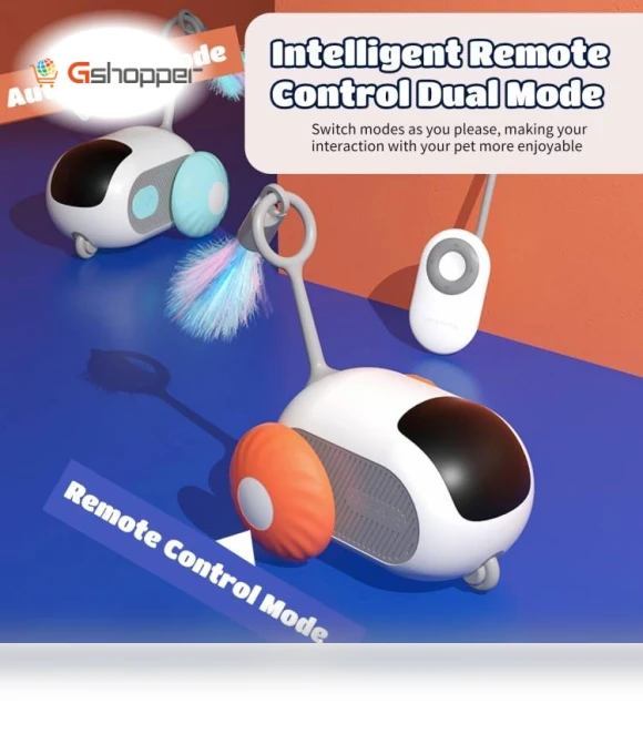 Intelligent Dual Mode Electric Gravity Running Car Cat Toy — Interactive Animal Companions