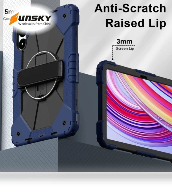 Contrast Color Robot Silicone Hybrid PC Tablet Case for Xiaomi Redmi Pad Pro 12.1 — Keyboard Cases, Xiaomi