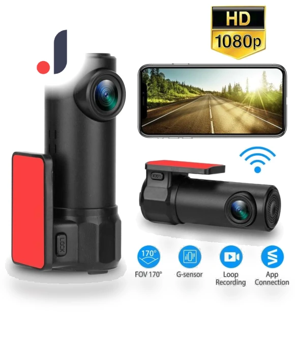 1080p HD Wireless Wi-Fi Car Dash Camera — Rearview Cameras for Cars, Optimized General
