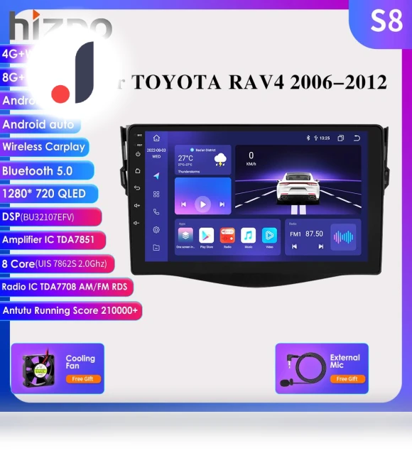 AI Voice 2 Din Android Auto Radio — Stereo Receivers, Hizpo