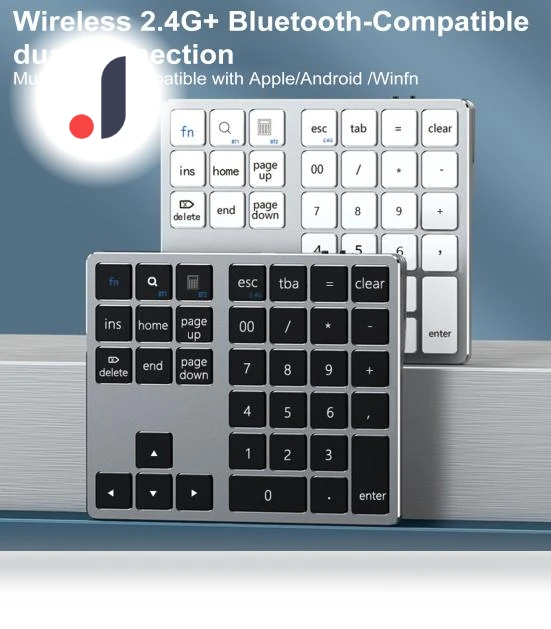 Bluetooth-Compatible Wireless Numeric Keypad — Number Pads, electronic