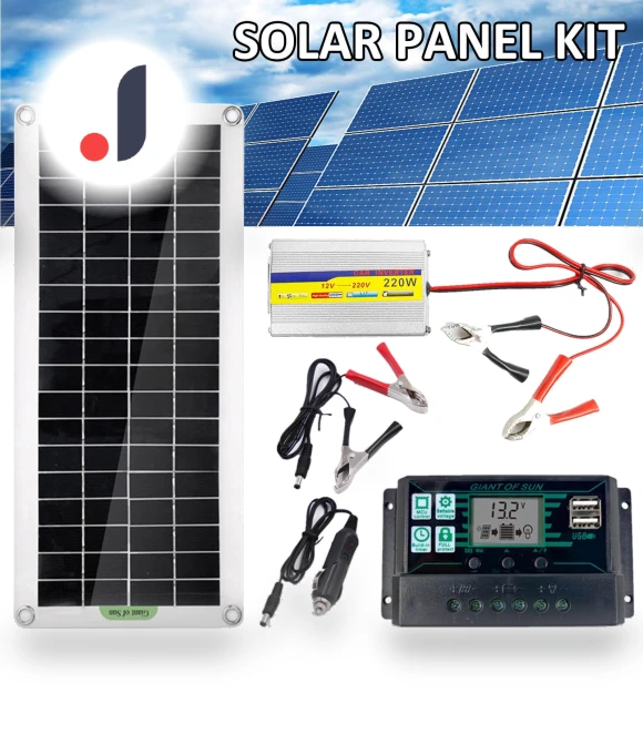 Solar Panel Kit with Dual USB Ports — Solar & Wind Power, YuHeng 01
