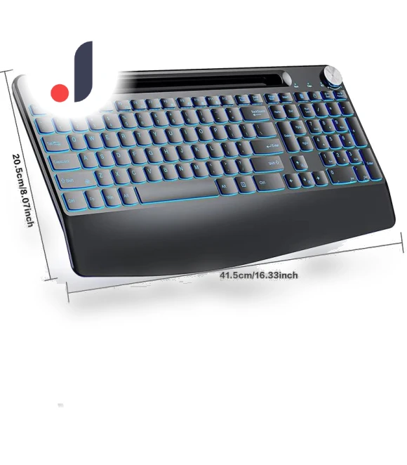 Wireless Keyboard with Wrist Rest — Gaming Keyboards, SeenDa