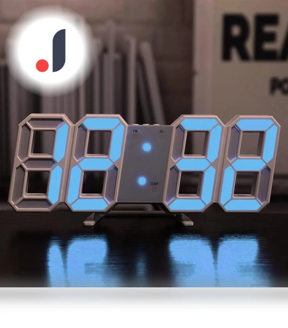 3D Electronic Alarm Clock with Temperature Display — Clocks, Refreshing Home