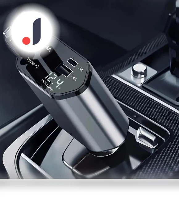 4-in-1 100W PD Fast Car Charger with Built-in Cables — Chargers, NyPhoenix Auto