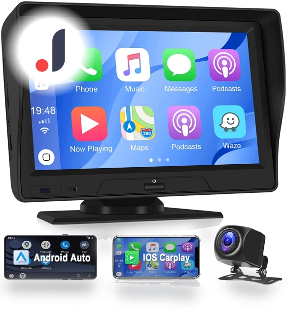 7-inch Car Dash Cam with Rearview Monitor — Rearview Cameras for Cars, Podofo