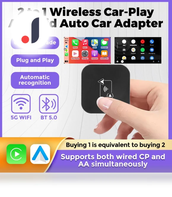 Wireless Car Adapter for CarPlay & Android Auto — Phone Accessories, JOHO - CarGear