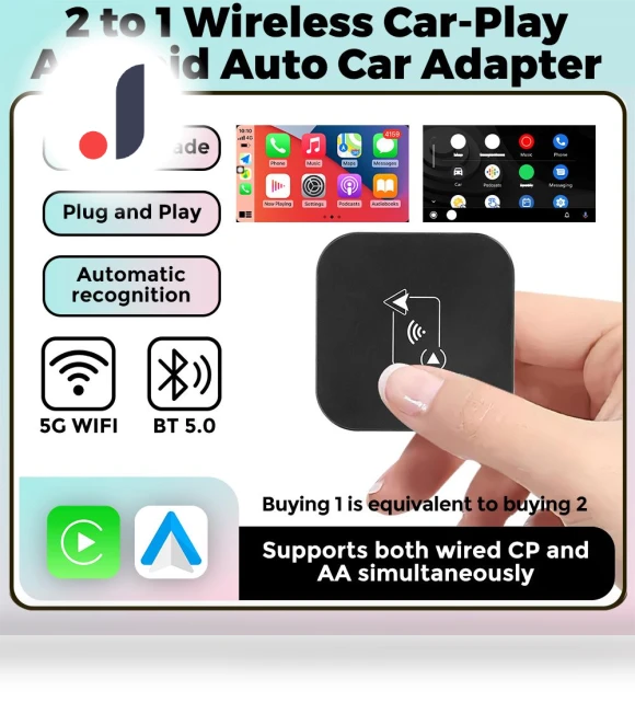 Wireless Carplay Android Auto Adapter — Phone Accessories, JOHO - CarGear