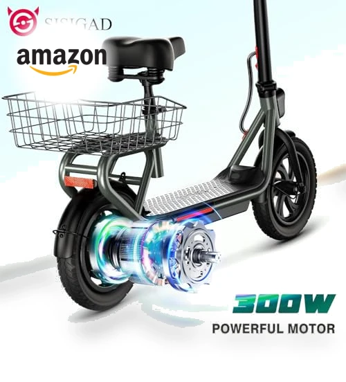 Electric Scooter with Seat — Electric Self-Balancing Scooters, SISIGAD