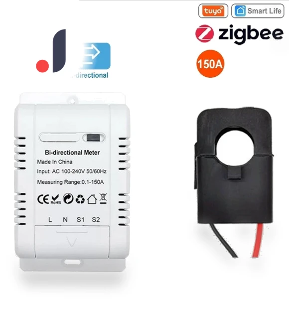 Smart Bi-Directional ZIGBEE Energy Meter Clamp — Energy Measurement Tools, White Dream