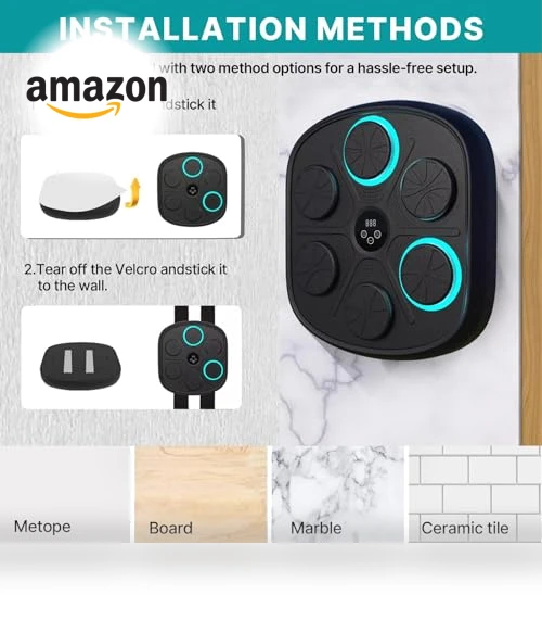 Smart Bluetooth Wall Mounted Punching Trainer — Boxing Training Gear, TGHIJKK