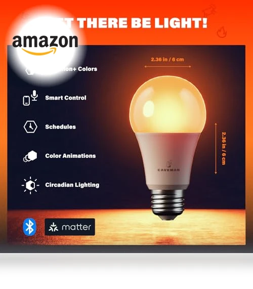 Smart LED Light Bulb — LED, Caveman Smart Lighting