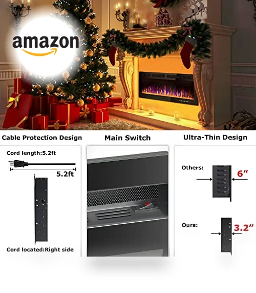 Ultra-Thin Electric Fireplace — Electric Heating Solutions, VITESSE