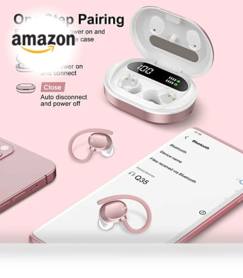 Wireless Earbuds with Dual LED Display — In-Ear Headphones, SPRTOYBAT