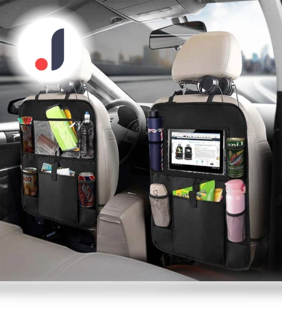 Car Back Seat Organizer with Touch Screen — Dash Holders, zmkm8888
