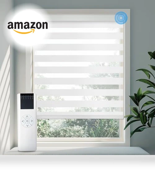 Motorized Zebra Blinds — Honeycomb, COOLWINDS