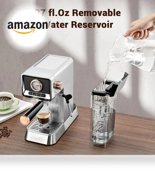 20 Bar Espresso Machine with Milk Frother — Coffee & Espresso Combos, Mecity