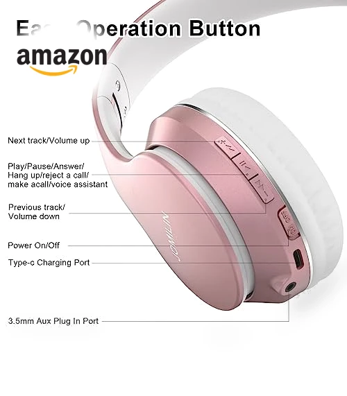 Bluetooth Headphones Over-Ear — In-Ear Headphones, JOMILIN