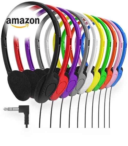 Bulk Classroom Student Headphones — In-Ear Headphones, Maeline
