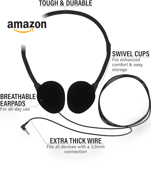 Bulk Classroom Student Headphones — In-Ear Headphones, Maeline