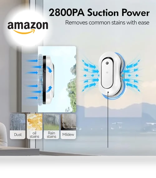 Dual Direction Auto-Spray Smart Window Cleaner Robot — Smart Cleaning Robots, Jemyths