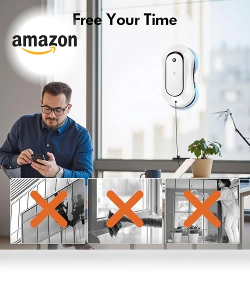 Dual Direction Auto-Spray Smart Window Cleaner Robot — Smart Cleaning Robots, Jemyths
