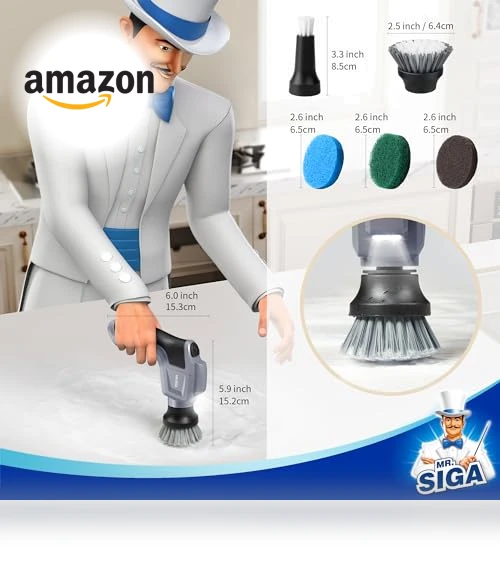 Electric Spin Scrubber — Brushes, MR.SIGA