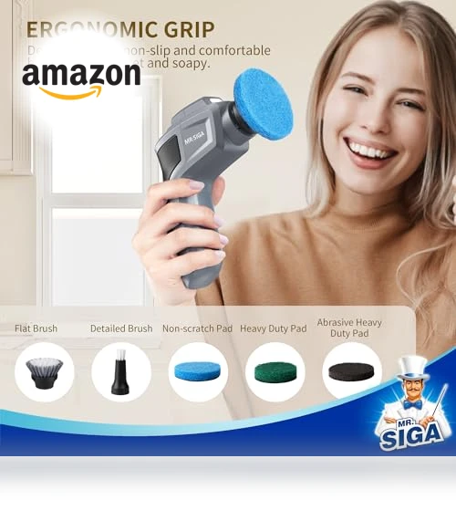 Electric Spin Scrubber — Brushes, MR.SIGA