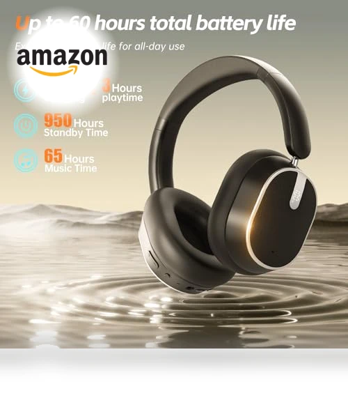 Hybrid Active Noise Cancelling Headphones — Over-Ear Headphones, Sisism