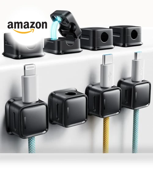 Magnetic Desk Cable Clips Organizer — Cable Organizers, smofish