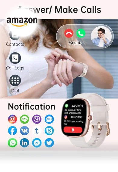 Smart Watch with Fitness Tracker — Smartwatches, HUAKUA