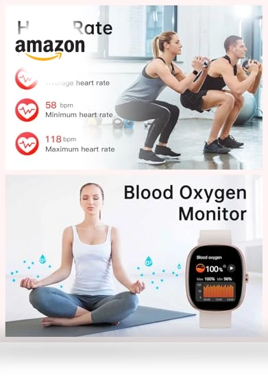 Smart Watch with Fitness Tracker — Smartwatches, HUAKUA