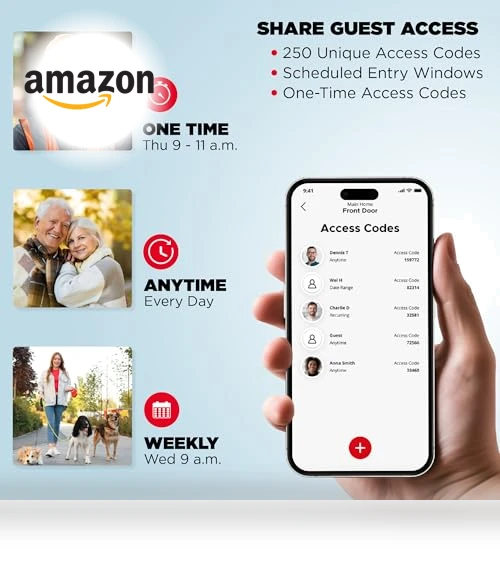 Wi-Fi Smart Lock with Touchscreen Keyless Entry — Deadbolts, Kwikset