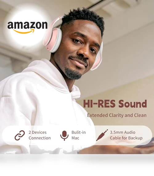 Wireless Bluetooth Headphones Over Ear — Over-Ear Headphones, Glynzak